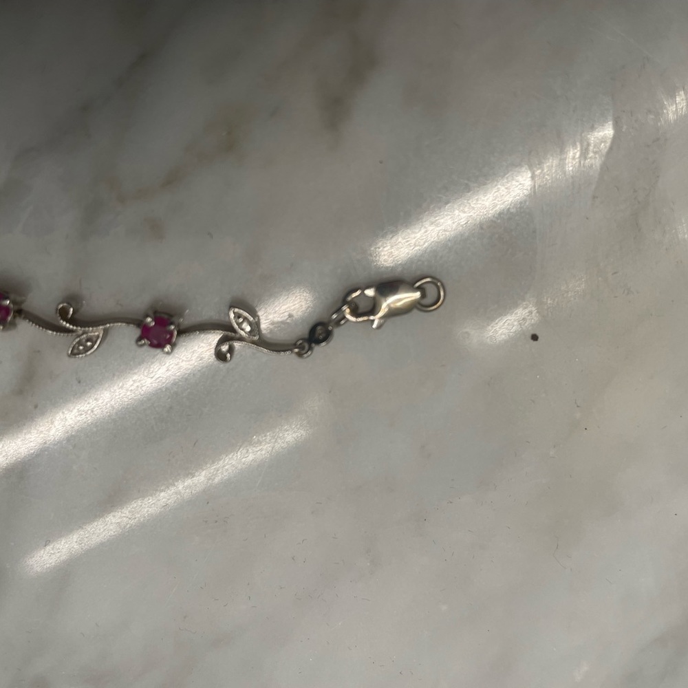 Ruby And Silver Bracelet - image 5
